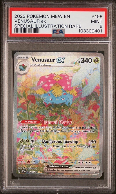 2023 Pokemon Mew En-151 198 Venusaur Ex Special Illustration Rare PSA