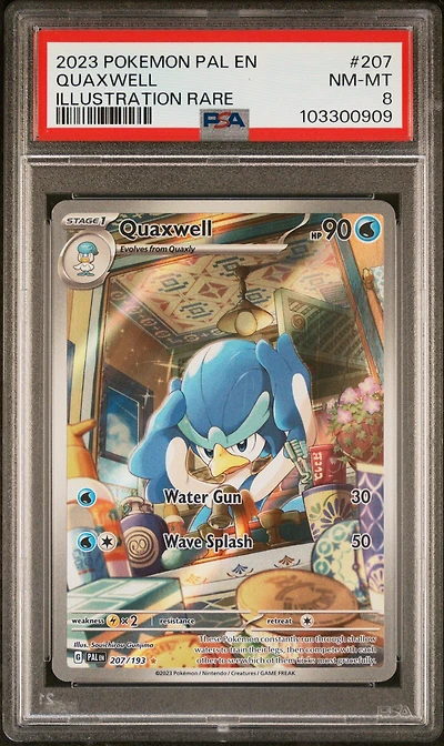 2023 Pokemon Pal En-paldea Evolved 207 Quaxwell Illustration Rare PSA