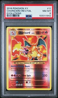 2016 Pokemon Xy Evolutions 11 Charizard-reverse Foil PSA