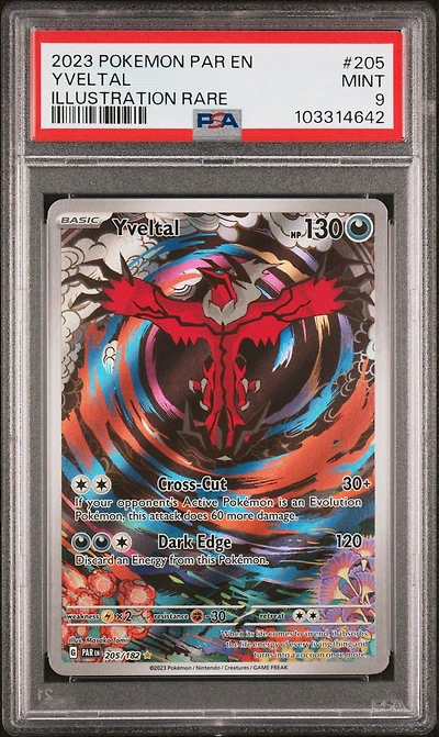 2023 Pokemon Par En-paradox Rift 205 Yveltal Illustration Rare PSA