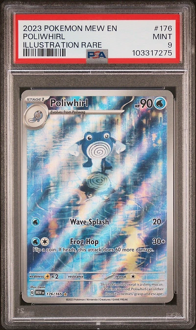 2023 Pokemon Mew En-151 176 Poliwhirl Illustration Rare PSA