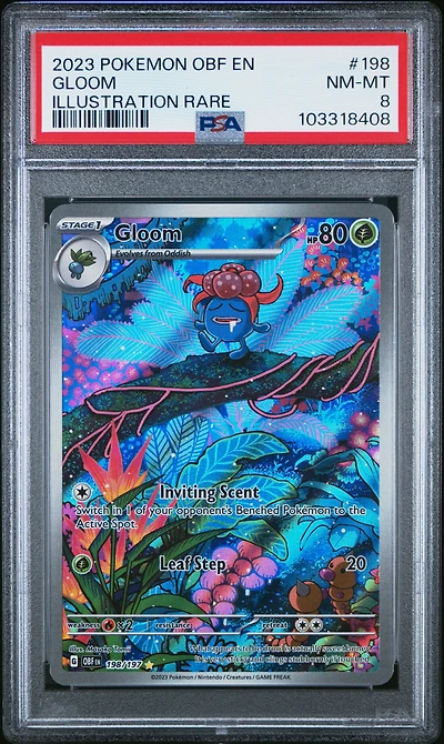 2023 Pokemon Obf En-obsidian Flames 198 Gloom Illustration Rare PSA
