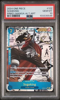 2024 One Piece Prb01-premium Booster -one Piece Card The Best- 122 Sogeking Manga Alternate Art PSA 10