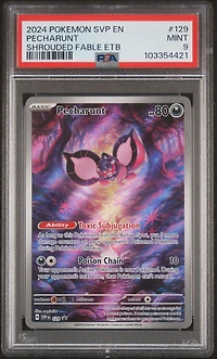 2024 Pokemon Svp En-sv Black Star Promo 129 Pecharunt Shrouded Fable Elite Trainer Box PSA