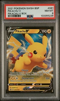 2021 Pokemon Swsh Black Star Promo 061 Pikachu V Pikachu V Box PSA