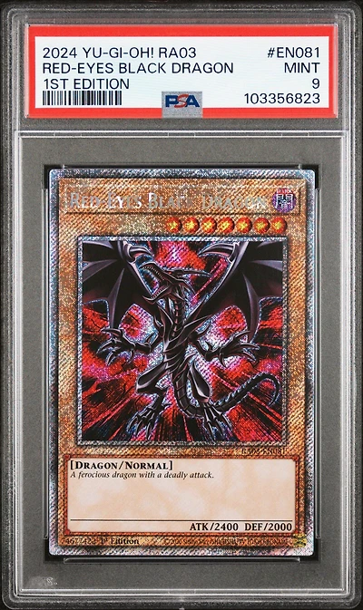2024 Yu-gi-oh! Ra03-quarter Century Bonanza En081 Red-eyes Black Dragon 1st Edition PSA 9