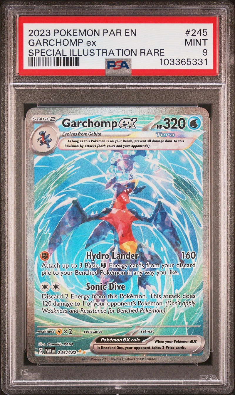 2023 Pokemon Par En-paradox Rift 245 Garchomp Ex Special Illustration Rare PSA