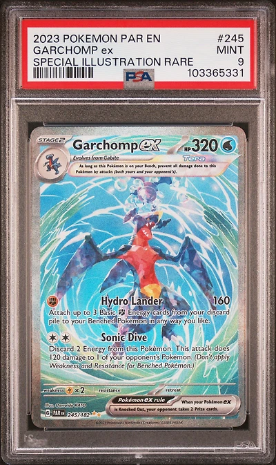 2023 Pokemon Par En-paradox Rift 245 Garchomp Ex Special Illustration Rare PSA