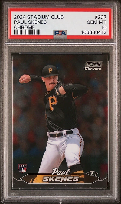 2024 Topps Stadium Club 237 Paul Skenes Chrome PSA 10