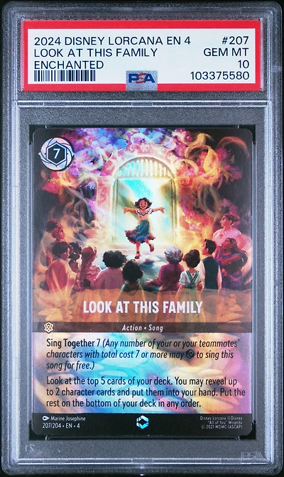 2024 Disney Lorcana En 4-ursula's Return 207 Look At This Family Enchanted PSA