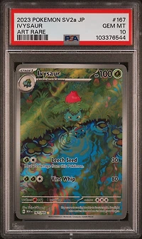 2023 Pokemon Japanese Sv2a-pokemon 151 167 Ivysaur Art Rare PSA