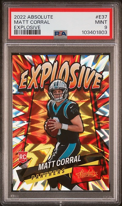 2022 Panini Absolute Explosive E37 Matt Corral PSA 9