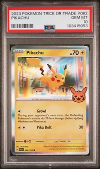 2023 Pokemon Trick Or Trade 062 Pikachu PSA