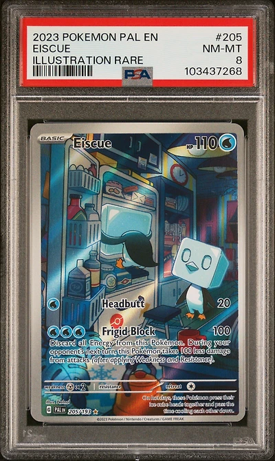 2023 Pokemon Pal En-paldea Evolved 205 Eiscue Illustration Rare PSA