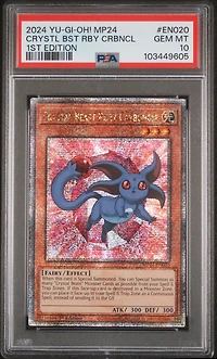 2024 Yu-gi-oh! Mp24-25th Anniversary Tin: Dueling Mirrors En020 Crystal Beast Ruby Carbuncle 1st Edition PSA 10
