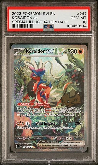 2023 Pokemon Svi En-scarlet & Violet 247 Koraidon Ex Special Illustration Rare PSA