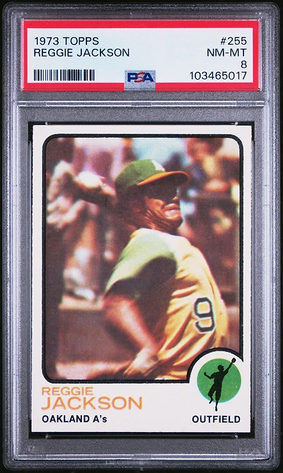 1973 Topps 255 Reggie Jackson PSA 8