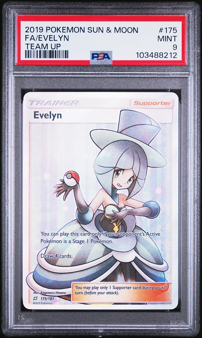 2019 Pokemon Sun & Moon Team Up 175 Full Art/evelyn PSA