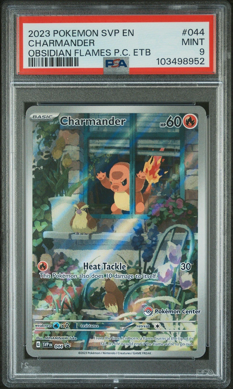 2023 Pokemon Svp En-sv Black Star Promo 044 Charmander Obsidian Flames Pokemon Center Elite Trainer Box PSA