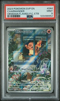 2023 Pokemon Svp En-sv Black Star Promo 044 Charmander Obsidian Flames Pokemon Center Elite Trainer Box PSA