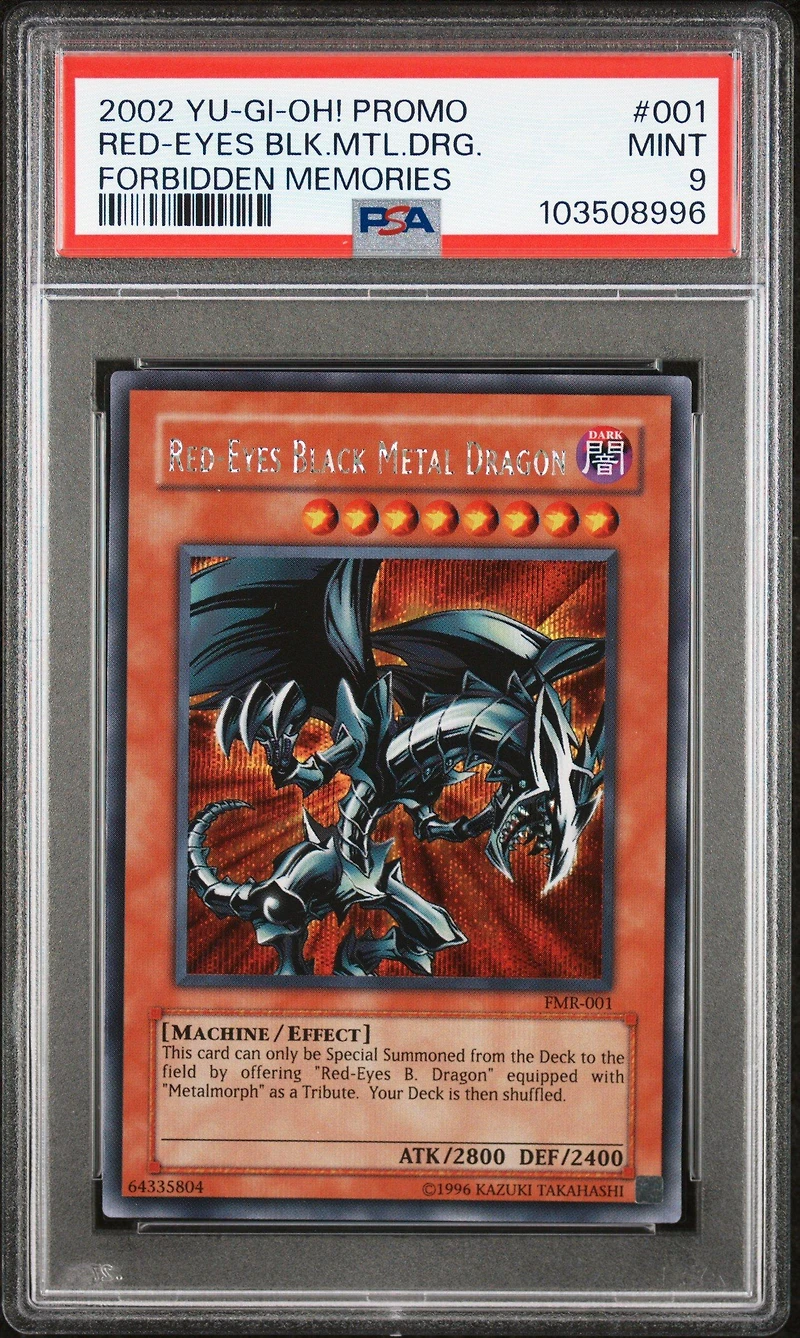 2002 Yu-gi-oh! Fmr-forbidden Memories Promo 001 Red-eyes Black Metal Dragon PSA 9