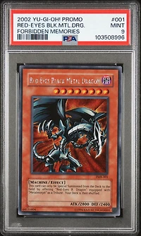 2002 Yu-gi-oh! Fmr-forbidden Memories Promo 001 Red-eyes Black Metal Dragon PSA 9