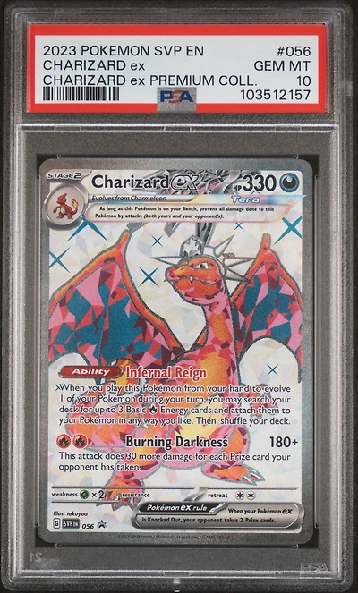 2023 Pokemon Svp En-sv Black Star Promo 056 Charizard Ex Charizard Ex Premium Collection PSA