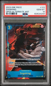 2023 One Piece Op03-pillars Of Strength 122 Sogeking Alternate Art PSA 10