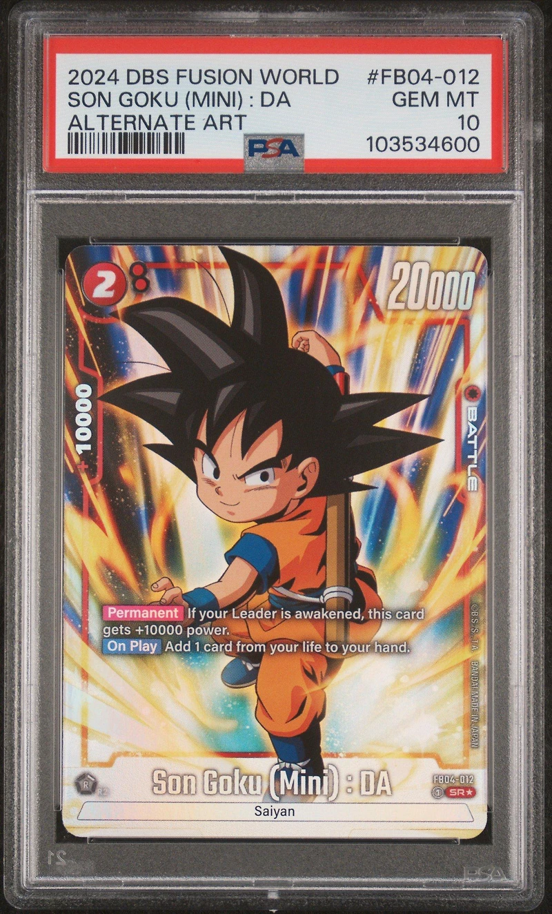 2024 Dragon Ball Super Card Game Fusion World Ultra Limit Fb04-012 Son Goku (mini) : Da Alternate Art PSA 10