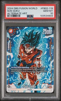 2024 Dragon Ball Super Card Game Fusion World Blazing Aura Fb02-119 Son Goku Alternate Art PSA 10