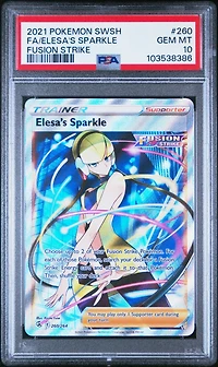 2021 Pokemon Sword & Shield Fusion Strike 260 Full Art/elesa's Sparkle PSA