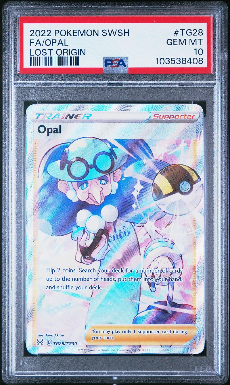 2022 Pokemon Sword & Shield Lost Origin Tg28 Full Art/opal PSA