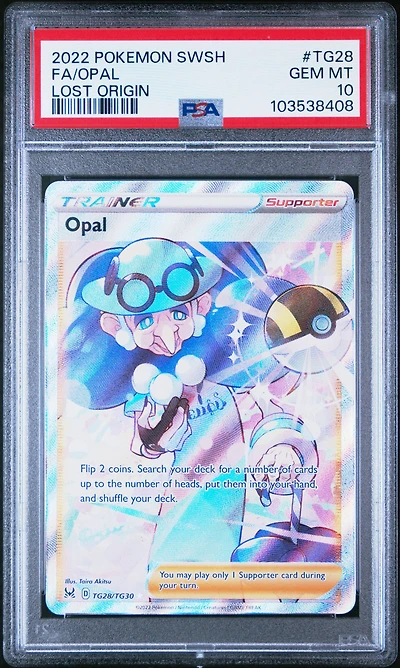 2022 Pokemon Sword & Shield Lost Origin Tg28 Full Art/opal PSA