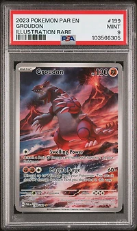 2023 Pokemon Par En-paradox Rift 199 Groudon Illustration Rare PSA