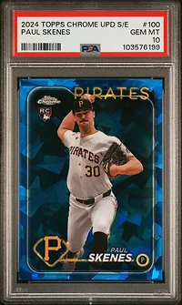 2024 Topps Chrome Sapphire Update Series 100 Paul Skenes PSA 10