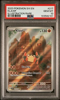 2023 Pokemon Svi En-scarlet & Violet 217 Klawf Illustration Rare PSA