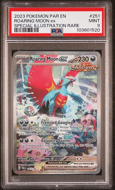 2023 Pokemon Par En-paradox Rift 251 Roaring Moon Ex Special Illustration Rare PSA