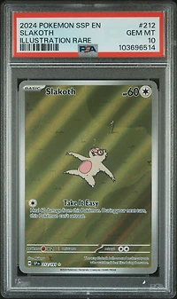 2024 Pokemon Ssp En-surging Sparks 212 Slakoth Illustration Rare PSA