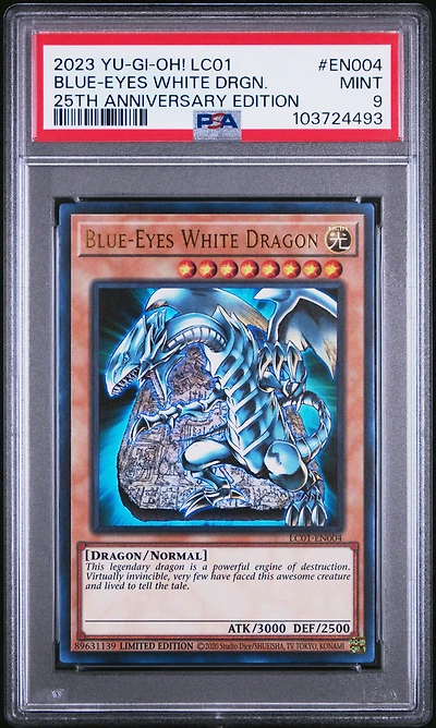 2023 Yu-gi-oh! Lc01-legendary Collection: 25th Anniversary Edition En004 Blue-eyes White Dragon PSA