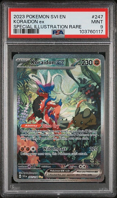 2023 Pokemon Svi En-scarlet & Violet 247 Koraidon Ex Special Illustration Rare PSA