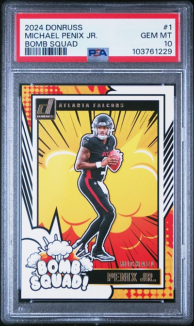 2024 Panini Donruss Bomb Squad 1 Michael Penix Jr. PSA 10