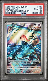 2023 Pokemon Svp En-sv Black Star Promo 065 Scream Tail Paradox Rift Elite Trainer Box-roaring Moon PSA