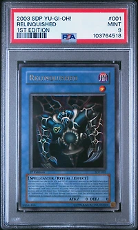 2003 Yu-gi-oh! Starter Deck: Pegasus 001 Relinquished 1st Edition PSA