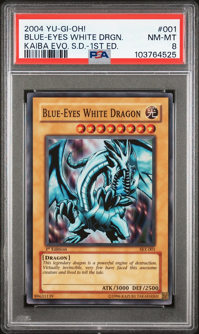 2004 Yu-gi-oh! Kaiba Evolution Starter Deck 001 Blue-eyes White Dragon 1st Edition PSA