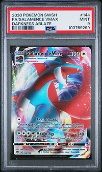 2020 Pokemon Sword & Shield Darkness Ablaze 144 Full Art/salamence Vmax PSA