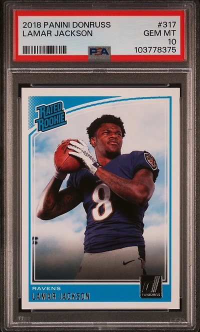 2018 Panini Donruss 317 Lamar Jackson PSA
