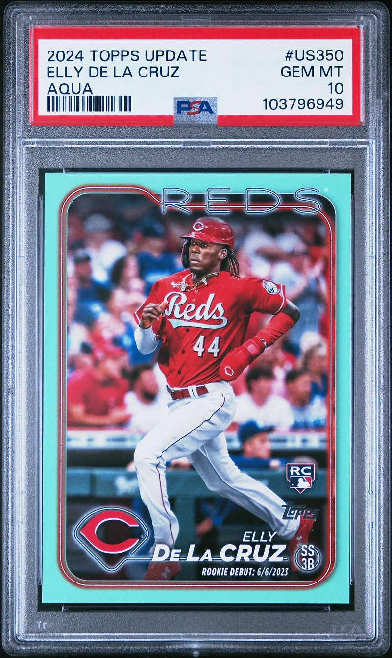 2024 Topps Update Us350 Elly De La Cruz Aqua PSA 10