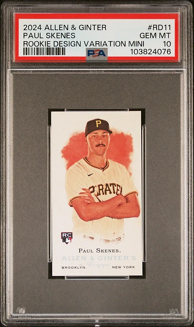 2024 Topps Allen & Ginter Rookie Design Variations Mini Rd11 Paul Skenes PSA 10