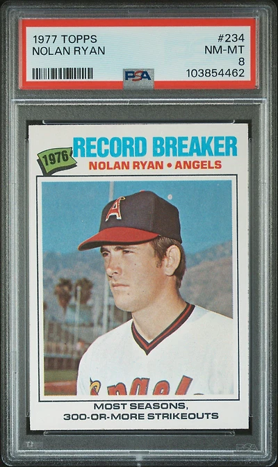 1977 Topps 234 Nolan Ryan PSA 8
