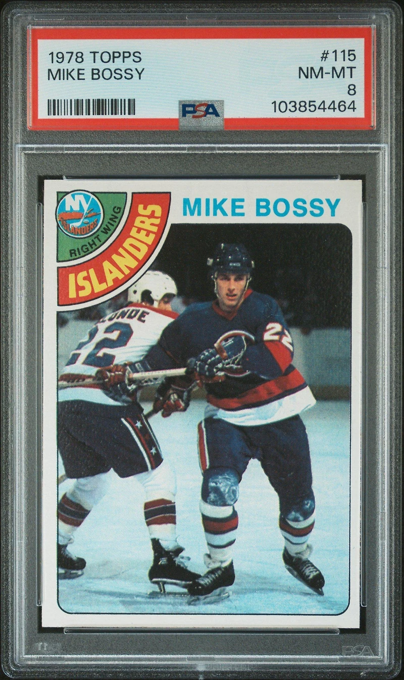 1978 Topps 115 Mike Bossy PSA 8